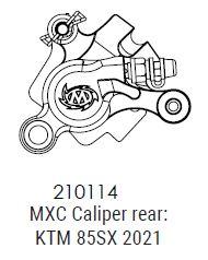 KTM 85 SX REAR RACING CALIPER, MOTOMASTER 210114 MXC