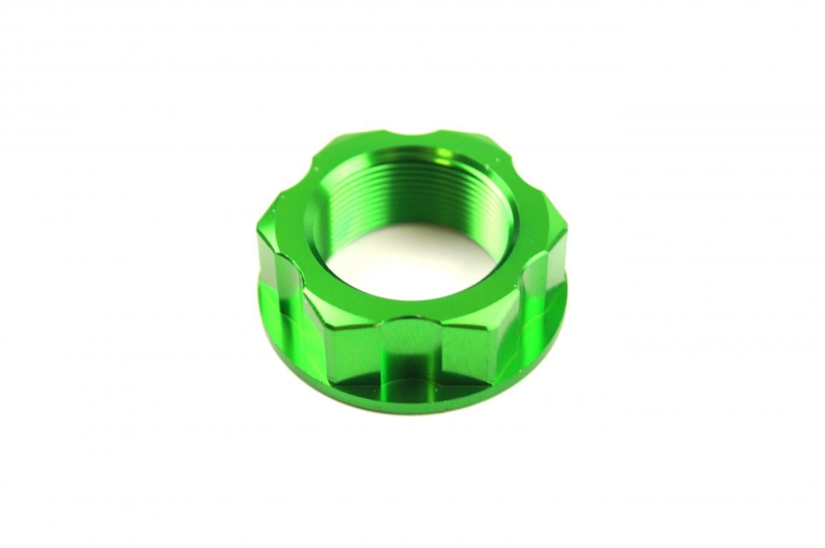 M22x1.00mm STEM NUT EACH GREEN, ALUMINIUM / KX KLX KDX CR RM, / CNC