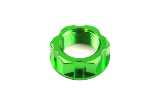 M22x1.00mm STEM NUT EACH GREEN, ALUMINIUM / KX KLX KDX CR RM, / CNC