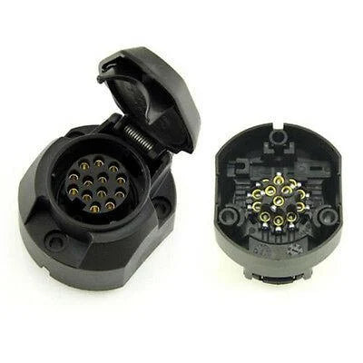 13 PIN SOCKET FEMALE 3 HOLE FLANGE, EACH