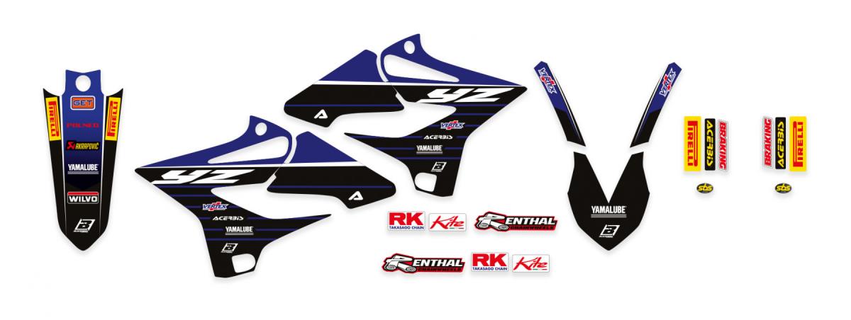15-21 YZ125/250 FACTORY RACING, BLACKBIRD 2244R10 2020-21 GRAPHIC KIT