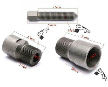 FLYWHEEL PULLER LH 27mm / 28 / 16mm, Left Hand M27x1.00 / M28x1.00