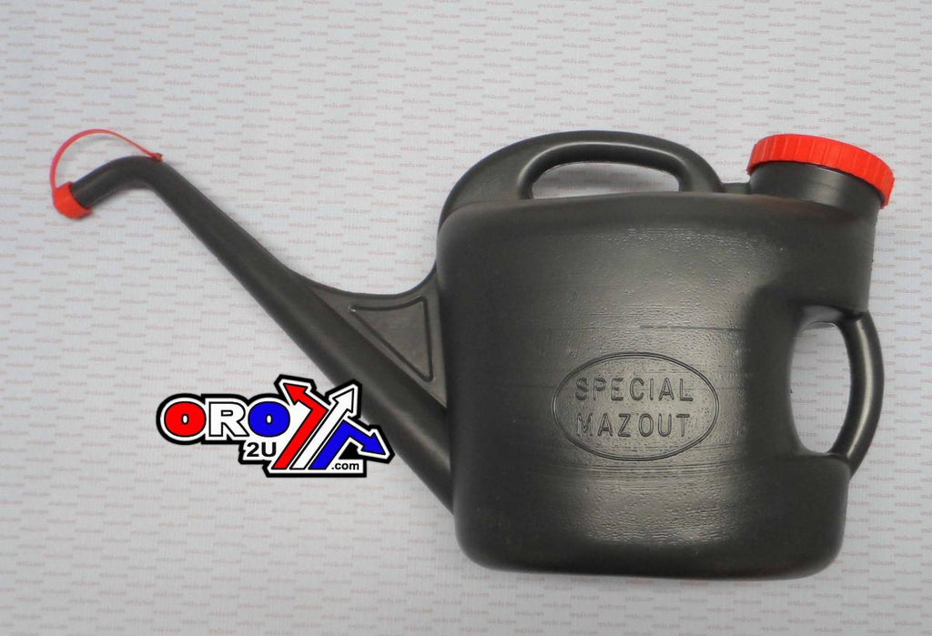 QUICK FILL PETROL CAN 11 LTR BLACK POLYETHYLENE LONG SPOUT WITH FILTER