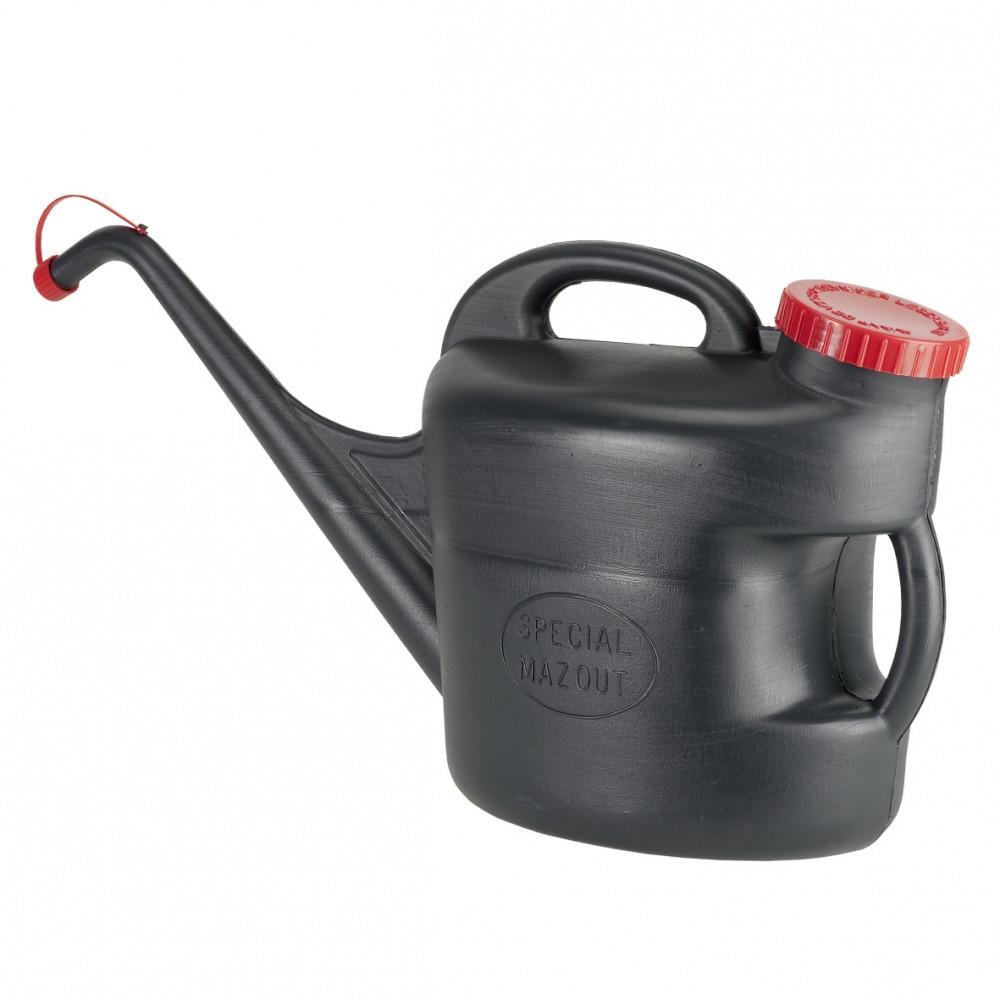 QUICK FILL PETROL CAN 11 LTR BLACK POLYETHYLENE LONG SPOUT WITH FILTER
