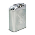JERRY FUEL CAN 20 LITRES STAINLESS STEEL SCREW TOP WITH SPOUT