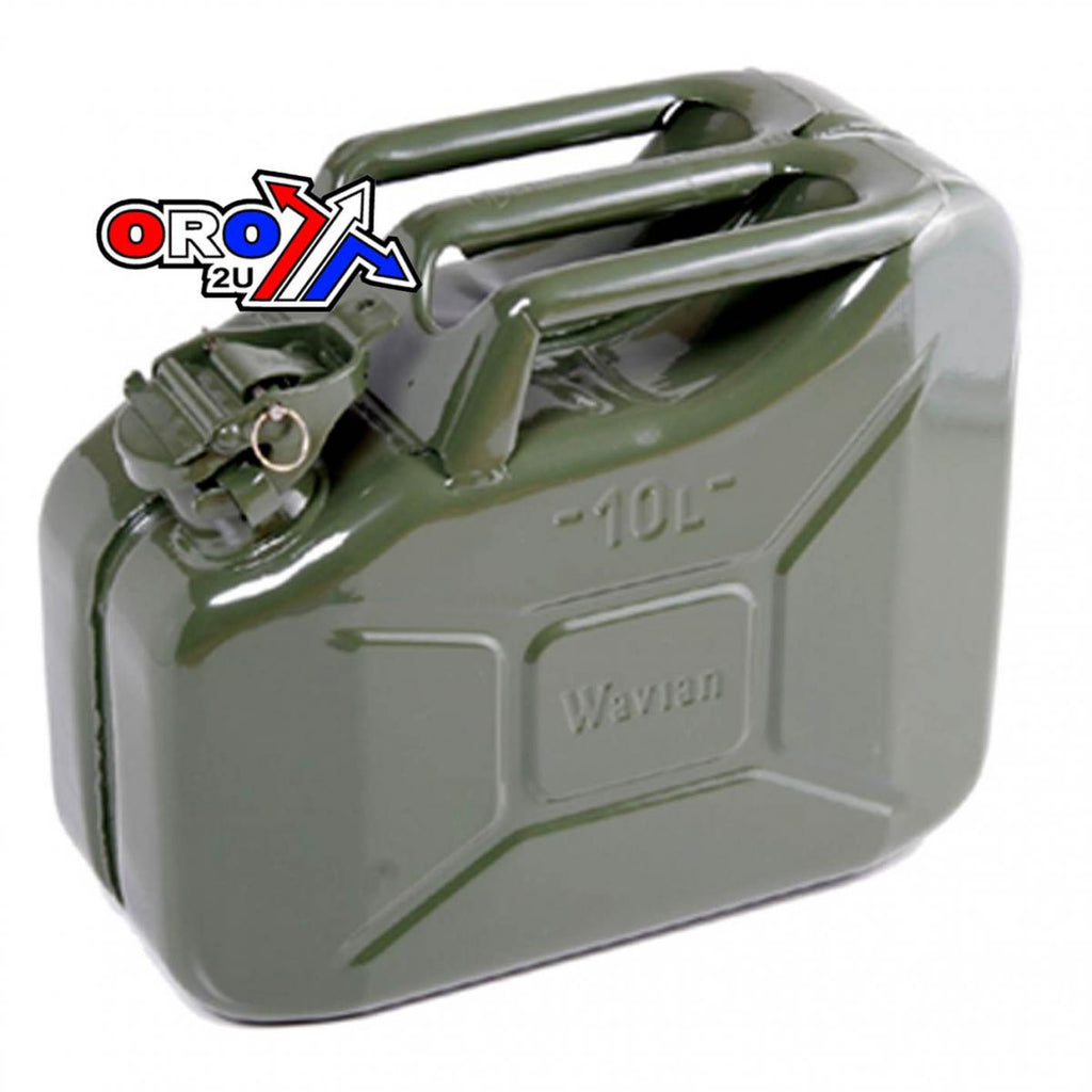 JERRY FUEL CAN 10 LITRE KHAKI STEEL JC0010KV