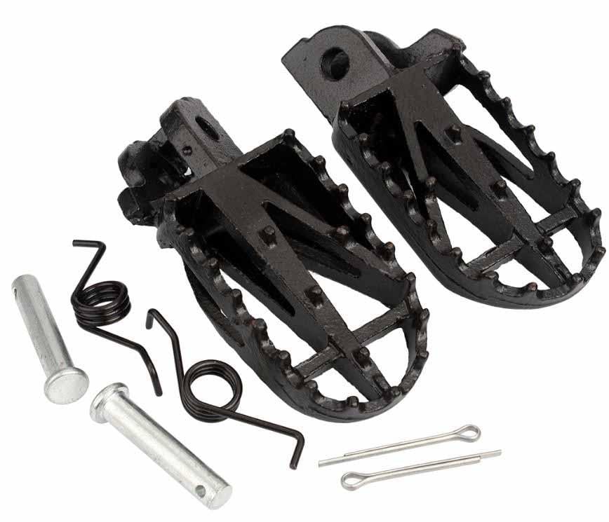 FOOT PEGS 87-96 YAMAHA YZ WR 125 250 BLACK STEEL 1102463
