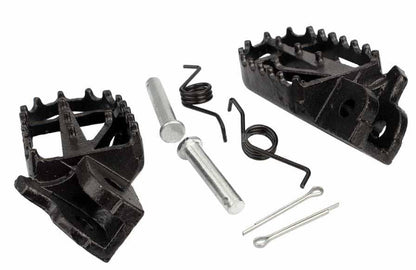 FOOT PEGS STEEL BLACK YZ, YAMAHA 87-96 YZ125 YZ250, WR