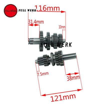 GEAR TRANSMISSION SET CHECK SIZES