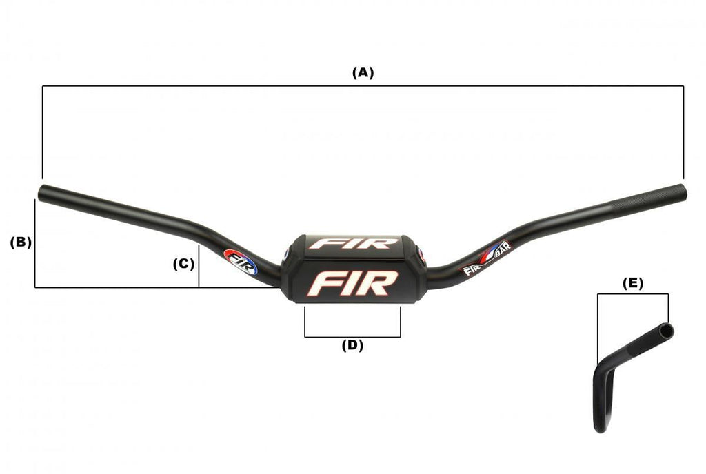 TAPER HANDLEBAR CR MID, FIR TH-10-28.6 6061, RED