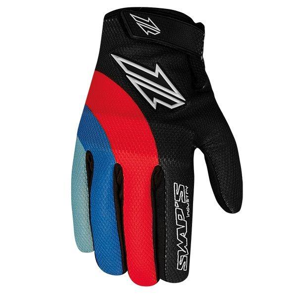 GLOVE MX SWAPS Black/Red/Blue - Small, GAN095NRBS