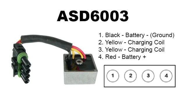 REGULATOR RECTIFIER 98-05 SEA-DOO CHALLENGER GS GTI LE GTS SPEEDSTER ARROWHEAD ASD6003 230-22055
