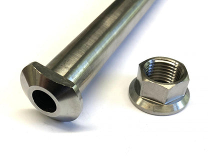 KTM M16x1.5mm SWINGARM PIN & NUT, GR5 79004037100 & 54804038000, FIR-BARND / TITANIUM GRADE 5