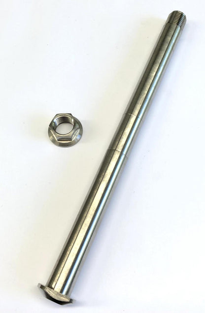 KTM M16x1.5mm SWINGARM PIN & NUT, GR5 79004037100 & 54804038000, FIR-BARND / TITANIUM GRADE 5