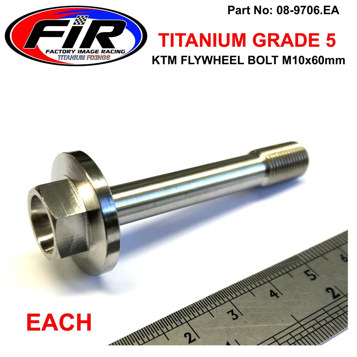 GR5 KTM FLYWHEEL BOLT M10x60mm, 77339010100 / M10x1.00mm PITCH, / EACH