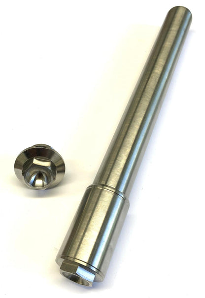 KTM NEW FRONT SPINDLE & NUT M20x1.5, TITANIUM GR5 79109081033 / 70009082000, FIR-BARND / GRADE 5