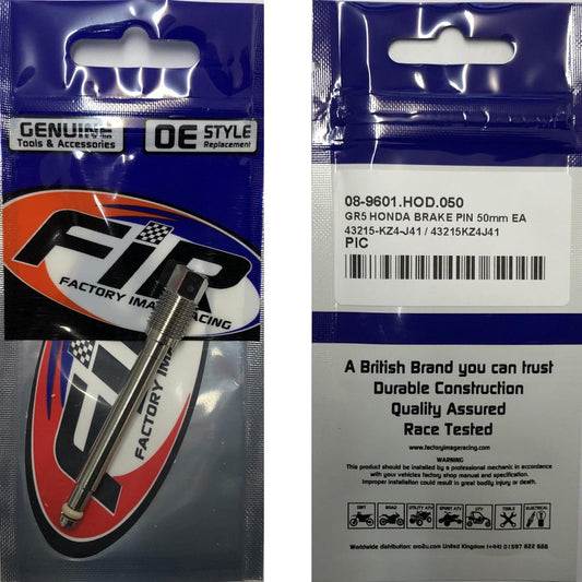 GR5 HONDA BRAKE PIN 50mm EA, 43215-KZ4-J41 / 43215KZ4J41