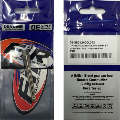 GR5 HONDA BRAKE PIN 43mm EA, 45215-HP1-006 / 45215HP1006