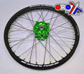 21x1.60 WHEEL KAW BLACK RIM/GREEN HUB/GREEN, NIPPLES, SP177.05.80.51.05