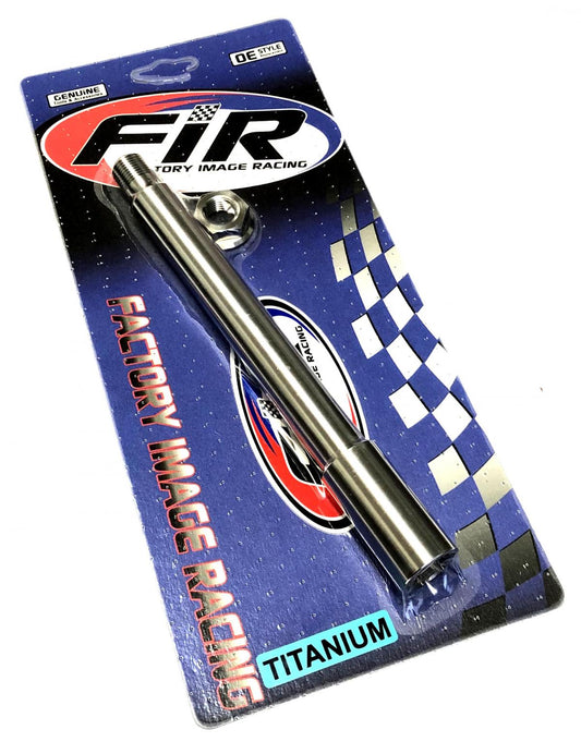 HONDA FRONT SPINDLE & NUT M16x1.5, TITANIUM GRADE 5 / OEM REF: 44301-MEN-000 / 90301-KZ4-J40