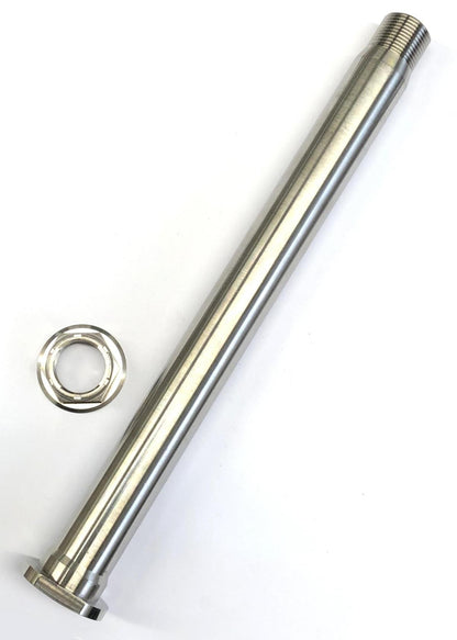 HONDA REAR SPINDLE & NUT M22x1.5, TITANIUM GRADE 5 / OEM REF: 42301-KRN-A30 & 90305-KZ4-J20