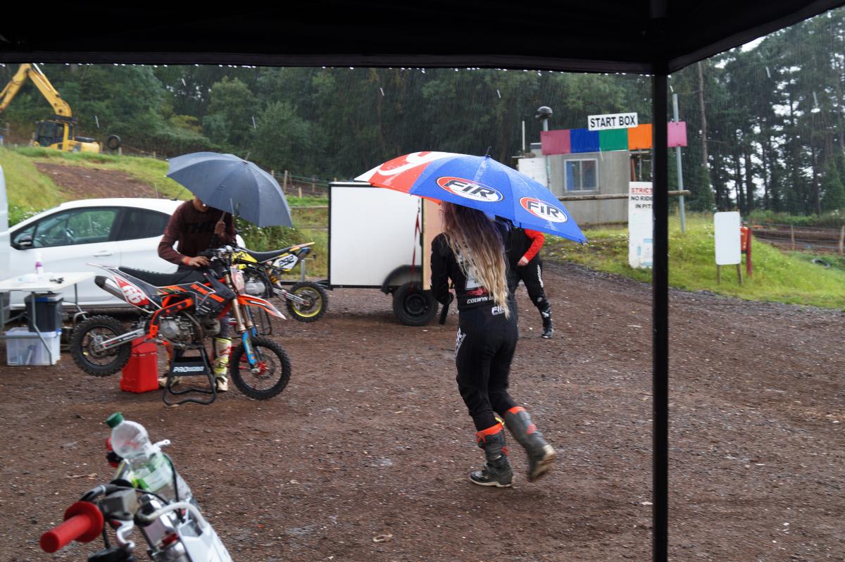 FIR LOGO LARGE OPENING UMBRELLA, BUTTON ACTIVATED