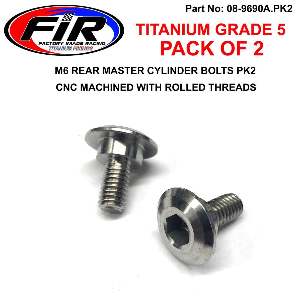 M6 REAR MASTER CYL BOLTS PK2, OR FRONT DISC COVER, 90114-MAC-780