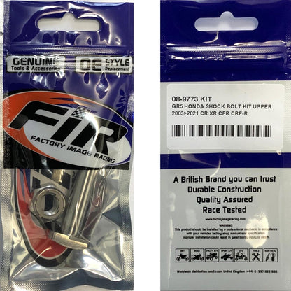 GR5 HONDA SHOCK BOLT KIT UPPER, 2003>2021 CR XR CFR CRF-R, 90152-MEB-750
