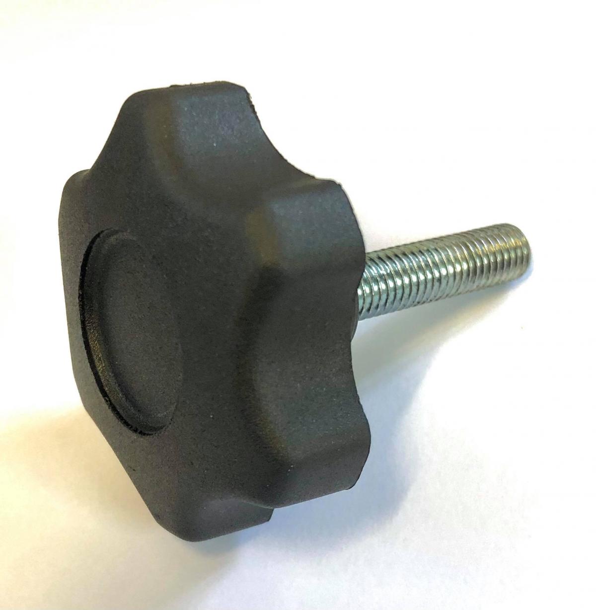 (HB) M10x40 BOLT HEX BZP EACH, HANDBOLT / 60MM DIA LOBE NYLON