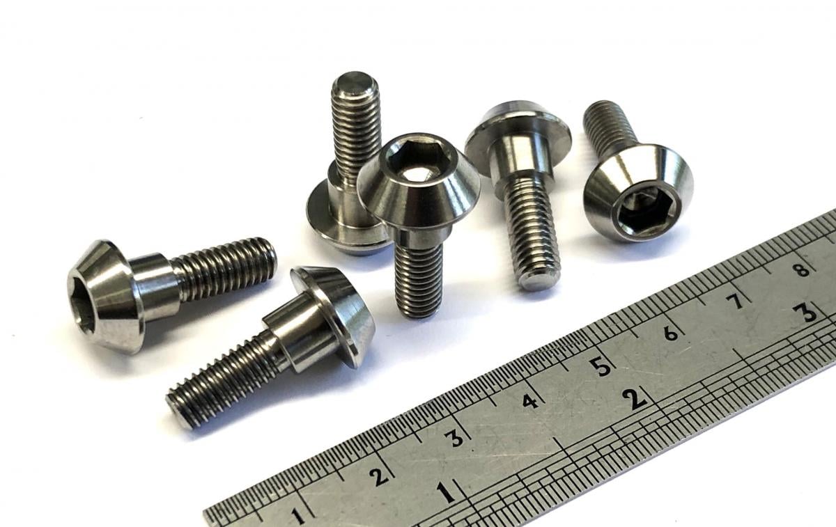 GR5 YAMAHA BOLT DISC M6 / With BOSS, TITANIUM / PACK 6 90109-064G6-00, 90109-06254-00