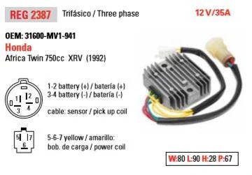 REGULATOR 12v 31600-MCW-D61