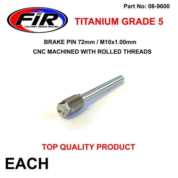 TITANIUM GR5 BRAKE PIN 55mm EACH, Cnc machined with rolled threads, /