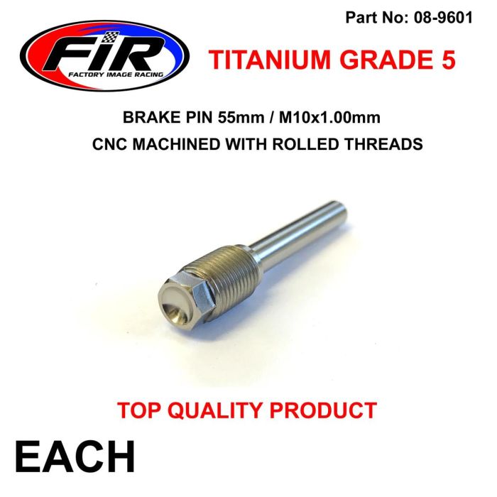 TITANIUM GR5 BRAKE PIN 55mm EACH, Cnc machined with rolled threads, /