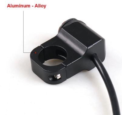 HANDLEBAR SWITCH 22mm LIGHTS ON OFF WATERPROOF