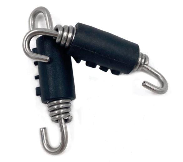EXHAUST SPRING 60mm PK-2 SWIVEL BOTH ENDS WITH ANTI VIBRATION RUBBER