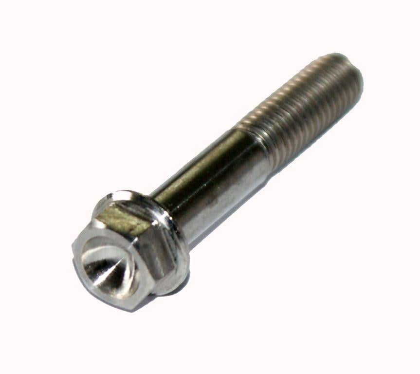 TITANIUM GR5 BOLT M6 x 80mm EACH, FLANGE OD: 11mm / HEX SIZE: 8mm, /