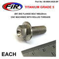 TITANIUM GR5 BOLT M8 x 20mm EACH, FLANGE OD: 17mm / HEX SIZE: 10mm, /