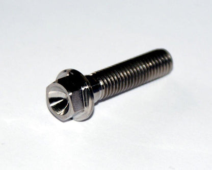 TITANIUM GR5 BOLT M8 x 35mm EACH, FLANGE OD: 14mm / HEX SIZE: 10mm, /