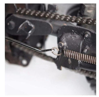 SPRING HOOK D-HANDLE PULLER TOOL 175mm STAINLESS STEEL BLACK PLATED