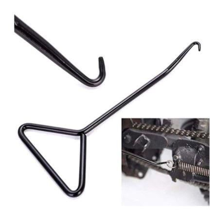 SPRING HOOK D-HANDLE PULLER TOOL 175mm STAINLESS STEEL BLACK PLATED