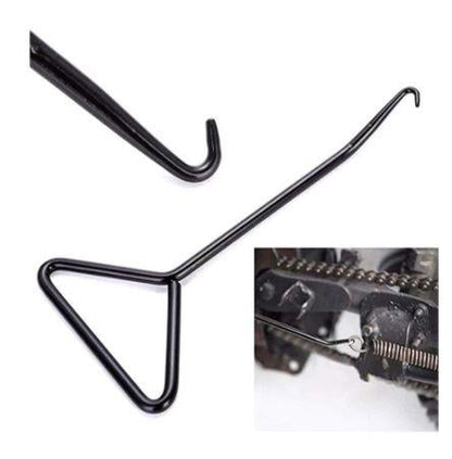 SPRING HOOK D-HANDLE PULLER TOOL 175mm STAINLESS STEEL BLACK PLATED