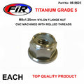 TITANIUM GR5 M8X1.25mm NUT, NYLON FLANGE / GRADE 5 / EACH