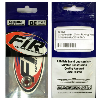 TITANIUM M8X1.25mm FLANGE NUT, TITANIUM GRADE 5 / EACH