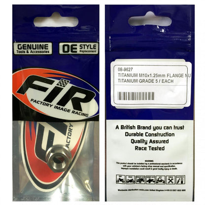 TITANIUM M10X1.25mm FLANGE NUT, TITANIUM GRADE 5 / EACH, REF 83-577