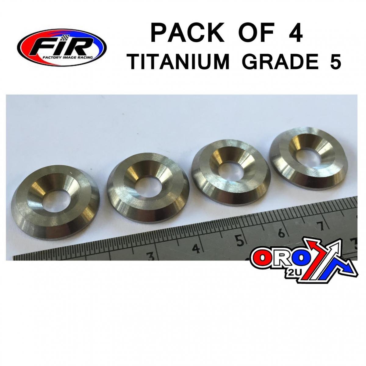 TITANIUM M6 CSK WASHER PK4, TITANIUM GRADE 5 / PACK OF 4