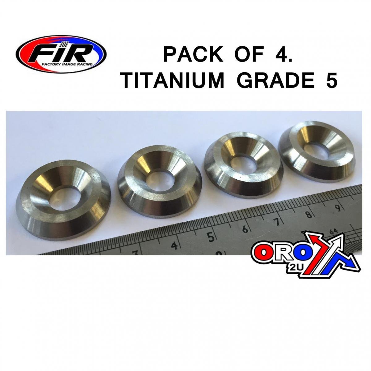 TITANIUM M8 CSK WASHER PK4, TITANIUM GRADE 5 / PACK OF 4