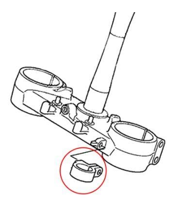 HOSE PIPE CLIP FRONT RED HONDA CR 125R 250R 500R 80R 85R CRF 150R 250 R X 450 R X 45468-KS7-830