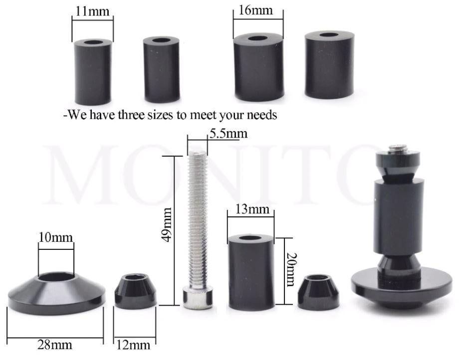 BAR END CAPS 12-18mm GREEN, Anti Vibration Silder Plug Yamaha Kawasaki honda