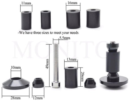 BAR END CAPS 12-18mm GREEN, Anti Vibration Silder Plug Yamaha Kawasaki honda