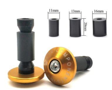 BAR ENDS 12-18mm GOLD Anti Vibration Silder Plug Yamaha Kawasaki honda